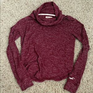 Hollister Burgundy Cowl Neck Top